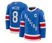 Men's New York Rangers #8 JT Miller Blue Centennial With C Patch Stitched Hockey Jersey Men's New York Rangers #8 JT Miller Blue Centennial With C Patch Stitched Hockey Jersey