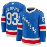 Men's New York Rangers #93 Mika Zibanejad Blue Centennial Stitched Hockey Jersey