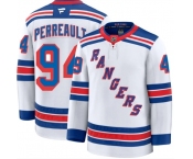 Men's New York Rangers #94 Gabe Perreault White Away Stitched Hockey Jersey