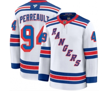 Men's New York Rangers #94 Gabe Perreault White Away Stitched Hockey Jersey