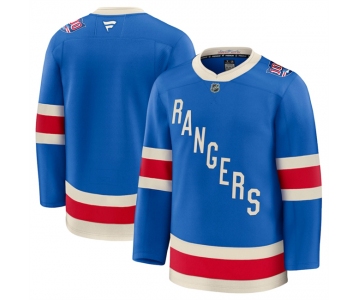 Men's New York Rangers Blank Blue Centennial Stitched Hockey Jersey