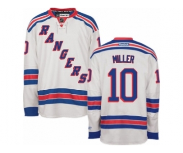Men's Reebok New York Rangers #10 J.T. Miller Premier White Away NHL Jersey