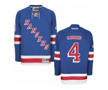 Men's Reebok New York Rangers #4 Adam Clendening Authentic Royal Blue Home NHL Jersey