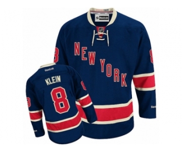 Men's Reebok New York Rangers #8 Kevin Klein Authentic Navy Blue Third NHL Jersey