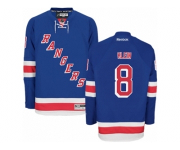 Men's Reebok New York Rangers #8 Kevin Klein Authentic Royal Blue Home NHL Jersey