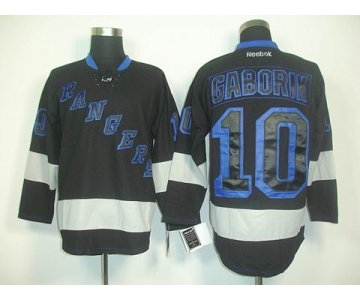 nhl jerseys new york rangers #10 gaborik black[2011 new]