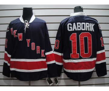 nhl jerseys new york rangers #10 gaborik dk blue[85th]