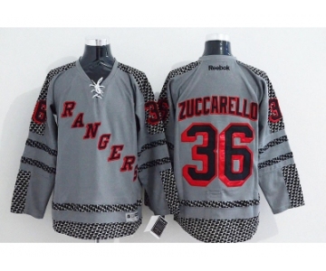 nhl jerseys new york rangers #36 zuccarello grey[charcoal cross check]