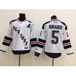 nhl jerseys new york rangers #5 girardi white[patch A]