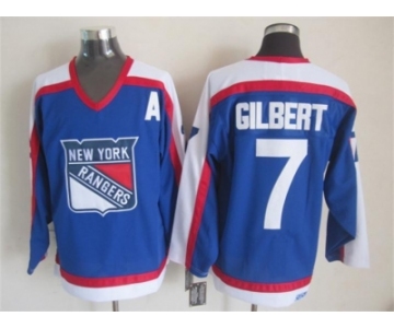 nhl jerseys new york rangers #7 rod gilbert blue [throwback ccm]