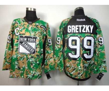 nhl jerseys new york rangers #99 gretzky camo[patch C]