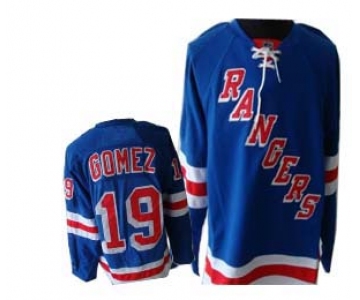 nhl new york rangers #19 gomez blue