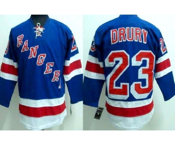 nhl new york rangers #23 drury blue