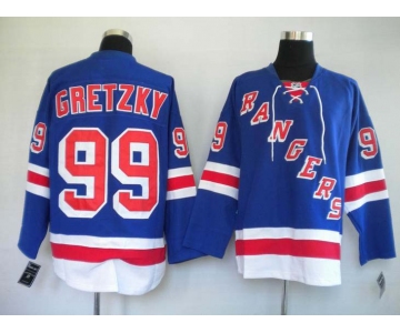 nhl new york rangers #99 gretzky blue