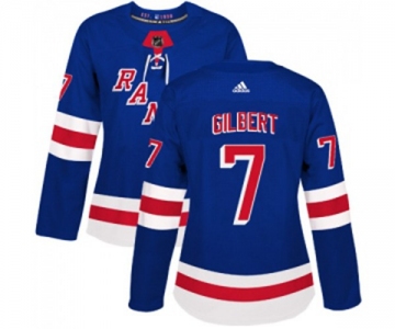 Women Adidas New York Rangers #7 Rod Gilbert Premier Royal Blue Home NHL Jersey
