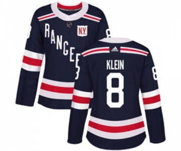 Women Adidas New York Rangers #8 Kevin Klein Authentic Navy Blue 2018 Winter Classic NHL Jersey
