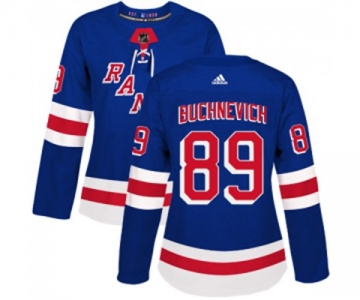 Women Adidas New York Rangers #89 Pavel Buchnevich Premier Royal Blue Home NHL Jersey