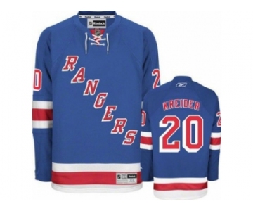 Women's Reebok New York Rangers #20 Chris Kreider Premier Royal Blue Home NHL Jersey