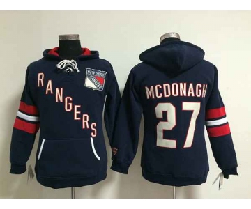 women nhl jerseys new york rangers #27 mcdonagh blue[pullover hooded sweatshirt]