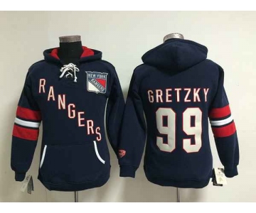 women nhl jerseys new york rangers #99 gretzky blue[pullover hooded sweatshirt]