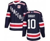 Youth Adidas New York Rangers #10 Ron Duguay Authentic Navy Blue 2018 Winter Classic NHL Jersey