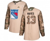 Youth Adidas New York Rangers #13 Kevin Hayes Authentic Camo Veterans Day Practice NHL Jersey