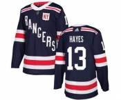 Youth Adidas New York Rangers #13 Kevin Hayes Authentic Navy Blue 2018 Winter Classic NHL Jersey