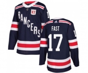 Youth Adidas New York Rangers #17 Jesper Fast Authentic Navy Blue 2018 Winter Classic NHL Jersey