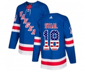 Youth Adidas New York Rangers #18 Marc Staal Authentic Royal Blue USA Flag Fashion NHL Jersey