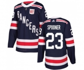 Youth Adidas New York Rangers #23 Ryan Spooner Authentic Navy Blue 2018 Winter Classic NHL Jersey