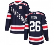 Youth Adidas New York Rangers #26 Jimmy Vesey Authentic Navy Blue 2018 Winter Classic NHL Jersey