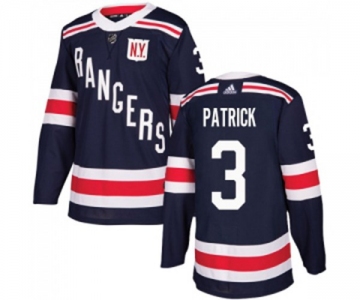 Youth Adidas New York Rangers #3 James Patrick Authentic Navy Blue 2018 Winter Classic NHL Jersey