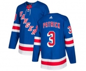 Youth Adidas New York Rangers #3 James Patrick Authentic Royal Blue Home NHL Jersey