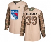 Youth Adidas New York Rangers #39 Matt Beleskey Authentic Camo Veterans Day Practice NHL Jersey