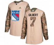 Youth Adidas New York Rangers #7 Rod Gilbert Authentic Camo Veterans Day Practice NHL Jersey