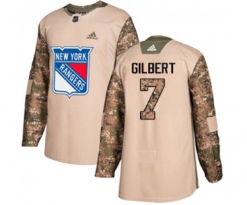 Youth Adidas New York Rangers #7 Rod Gilbert Authentic Camo Veterans Day Practice NHL Jersey