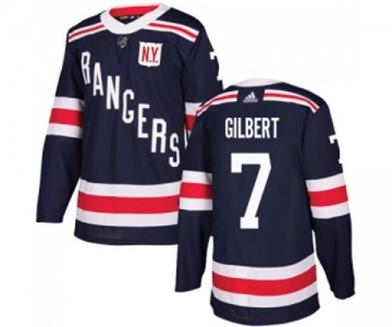 Youth Adidas New York Rangers #7 Rod Gilbert Authentic Navy Blue 2018 Winter Classic NHL Jersey