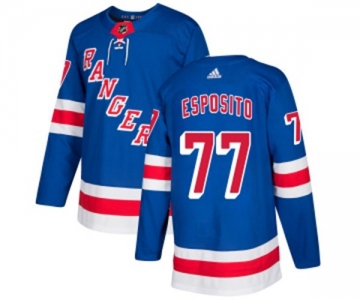 Youth Adidas New York Rangers #77 Phil Esposito Authentic Royal Blue Home NHL Jersey