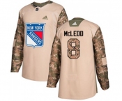 Youth Adidas New York Rangers #8 Cody McLeod Authentic Camo Veterans Day Practice NHL Jersey
