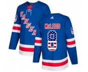Youth Adidas New York Rangers #8 Cody McLeod Authentic Royal Blue USA Flag Fashion NHL Jersey