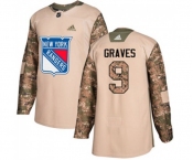 Youth Adidas New York Rangers #9 Adam Graves Authentic Camo Veterans Day Practice NHL Jersey