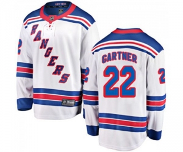 Youth New York Rangers #22 Mike Gartner Fanatics Branded White Away Breakaway NHL Jersey