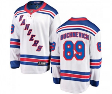 Youth New York Rangers #89 Pavel Buchnevich Fanatics Branded White Away Breakaway NHL Jersey