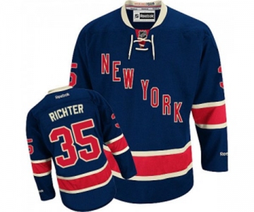 Youth Reebok New York Rangers #35 Mike Richter Authentic Navy Blue Third NHL Jersey