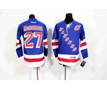 youth nhl jerseys new york rangers #27 mcdonagh lt.blue[patch C]