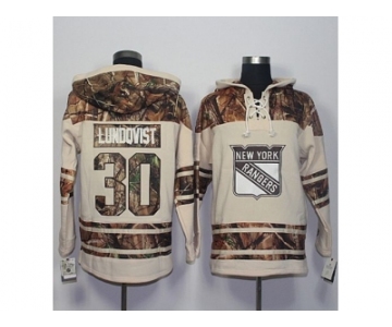 Men's New York Rangers #30 Henrik Lundqvist Cream Camo Stitched NHL Jersey