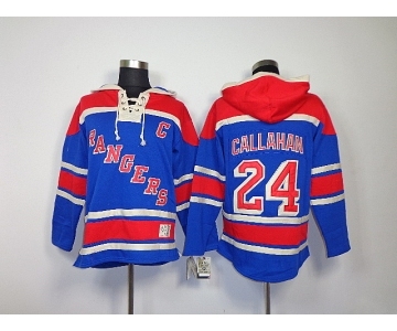 nhl jerseys new york rangers #24 callahan blue[pullover hooded sweatshirt patch C]