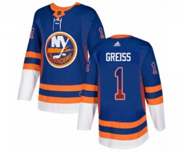 Adidas New York Islanders #1 Thomas Greiss Authentic Royal Blue Drift Fashion NHL Jersey