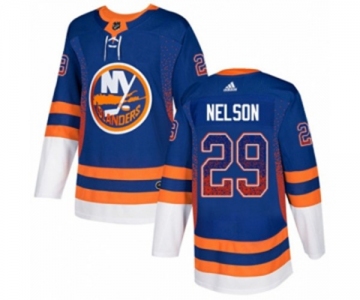 Adidas New York Islanders #29 Brock Nelson Authentic Royal Blue Drift Fashion NHL Jersey