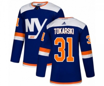 Adidas New York Islanders #31 Dustin Tokarski Authentic Blue Alternate NHL Jersey